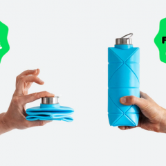 Kickstarter кампания: Origami Bottle! Revolutionary space-saving bottle by DiFOLD